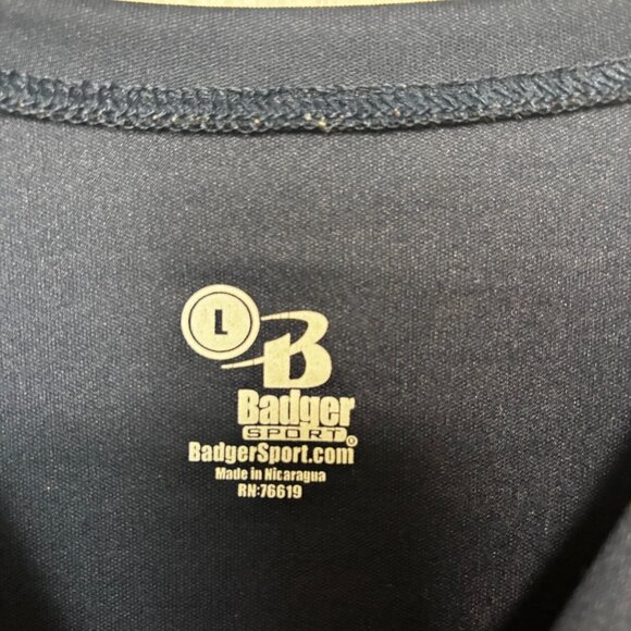 Badger Sport Rash Guard Dark Blue Long Sleeve Adult BJJ Grappling Wrestling L - Picture 3 of 5